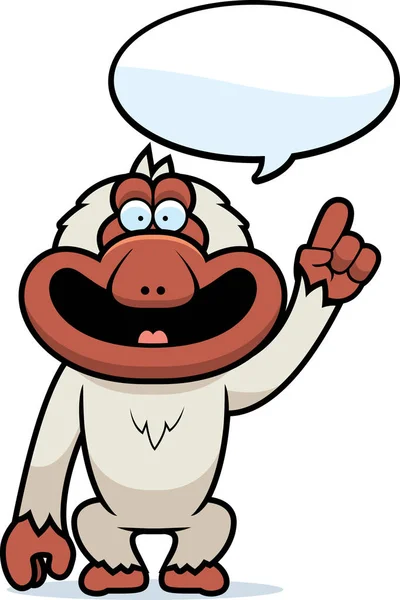 Cartoon makaak praten — Stockvector
