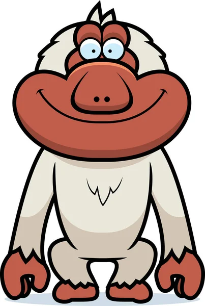 Cartoon makaak glimlachen — Stockvector