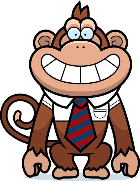 Cravate de singe de bande dessinée — Image vectorielle