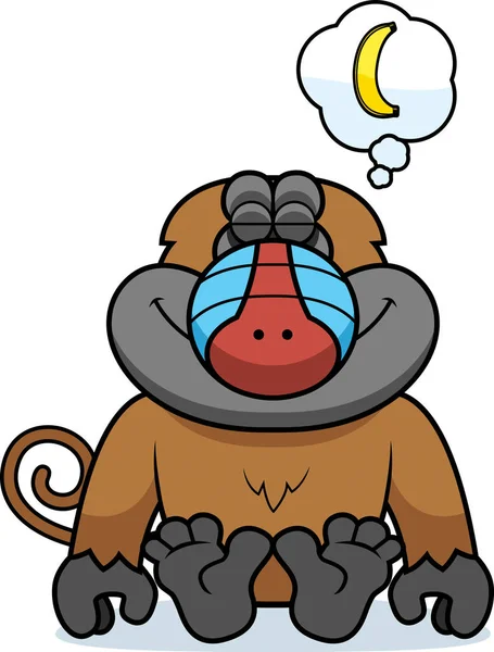 Desenhos animados babuíno sonhando —  Vetores de Stock