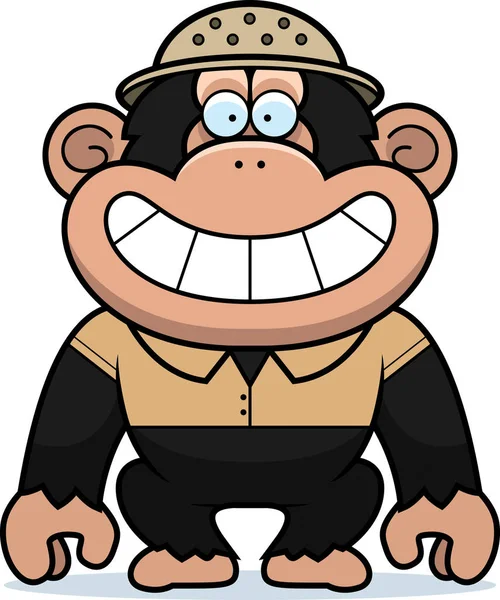 Cartoon chimpansee Safari — Stockvector