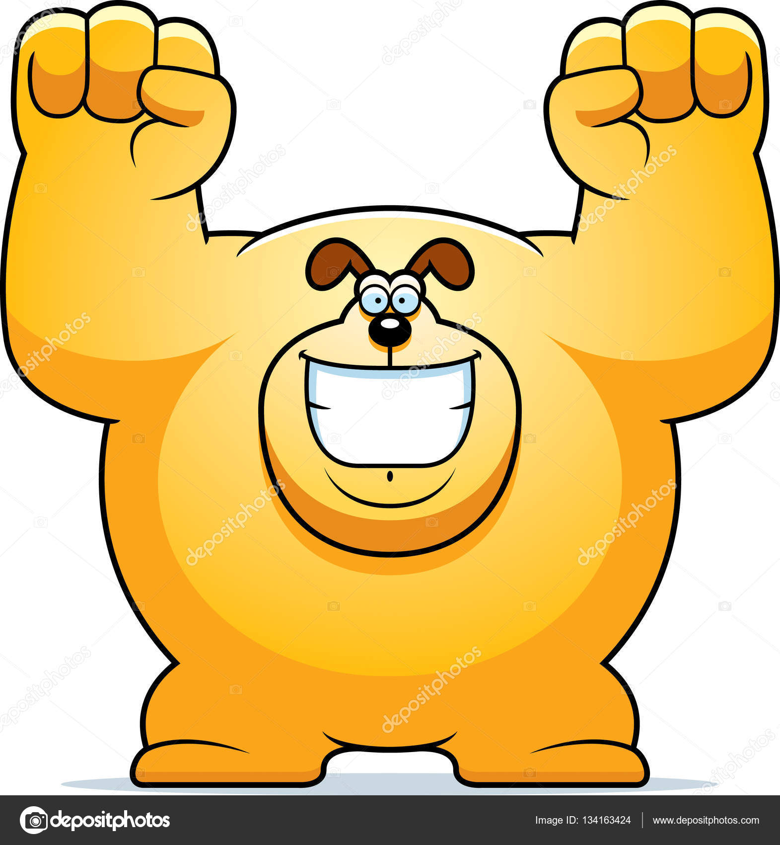 Chien De Dessin Animé Célébrant Image Vectorielle Cthoman