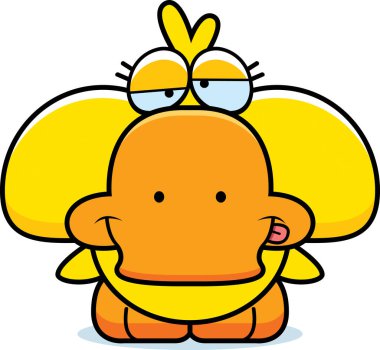 Çizgi film şapşal ördek yavrusu