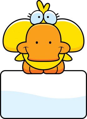 Çizgi film ördek yavrusu işareti