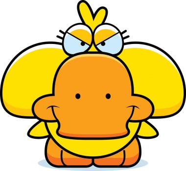 Çizgi film dolambaçlı ördek yavrusu