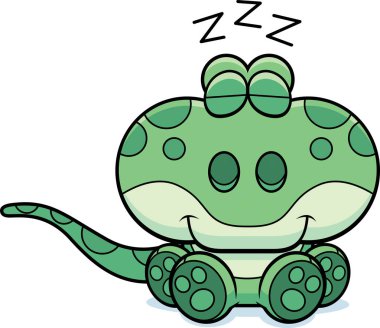 Çizgi film Gecko uyuklayan