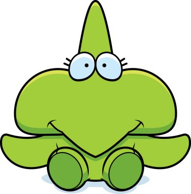 Çizgi film Pterodactyl oturma