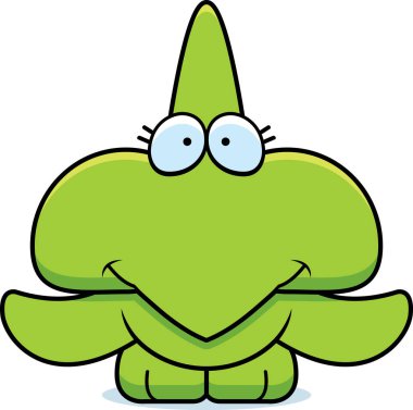 Çizgi film Pterodactyl gülümseyen