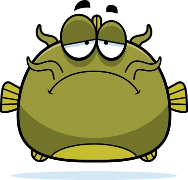 Üzgün küçük yayın balığı