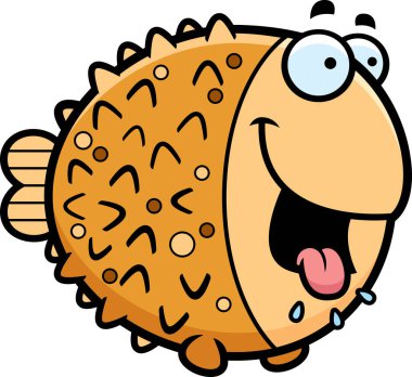 Aç karikatür Pufferfish
