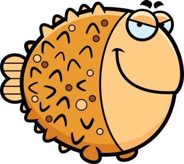 Kurnaz karikatür Pufferfish