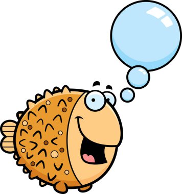 Konuşuyor karikatür Pufferfish