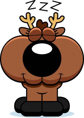 Çizgi film geyik uyuklayan