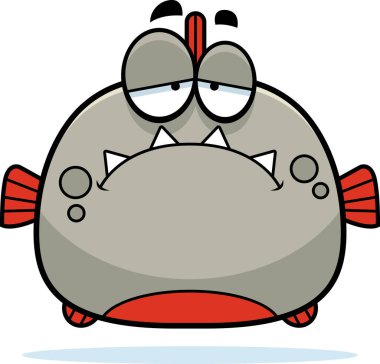 Üzgün küçük Piranha