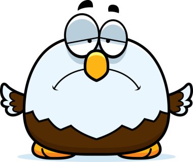 Üzgün küçük kel kartal