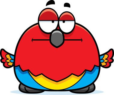 Sıkılmış küçük papağan