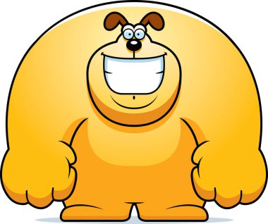 Gülümseyen karikatür köpek