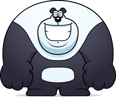 Çizgi film Panda gülümseyen