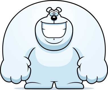 Çizgi film kutup ayısı gülümseyen