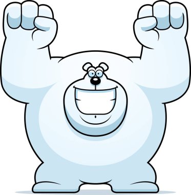 Çizgi film kutup ayısı kutluyor