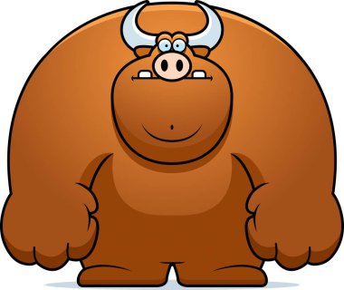 Ayakta boğa karikatür