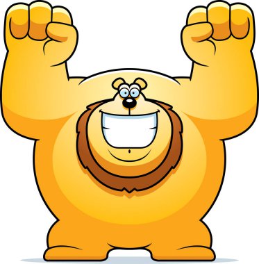 Çizgi film aslan kutluyor