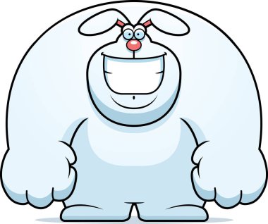 Gülümseyen karikatür tavşan