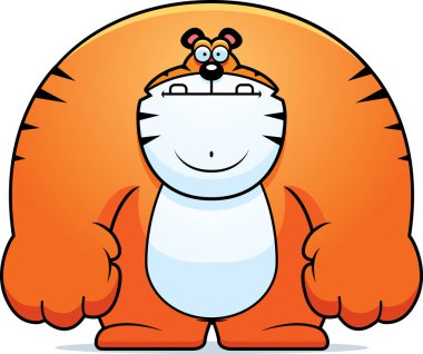 Çizgi film kaplan ayakta