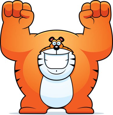 Çizgi film kaplan kutluyor