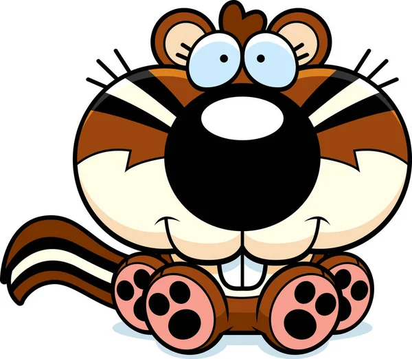 Çizgi film sincap oturan