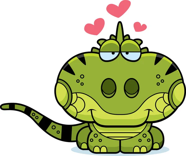 Dessin animé Iguana Love — Image vectorielle