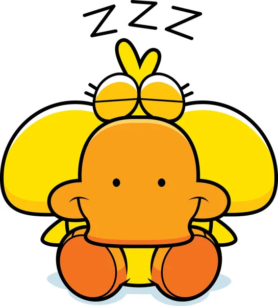 Uyuklayan karikatür ördek yavrusu