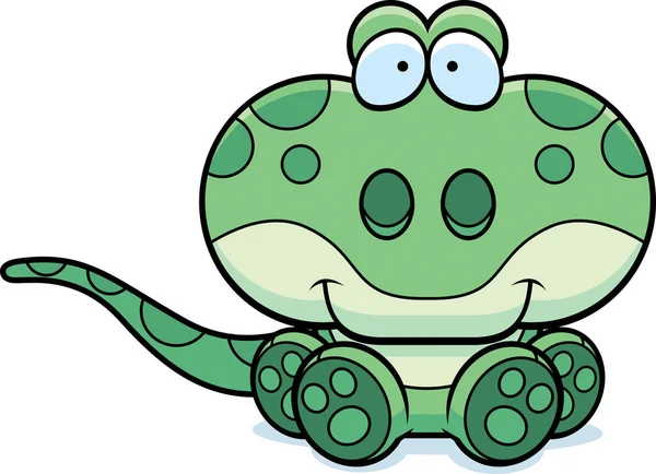 Мультфильм Gecko сидя — стоковый вектор