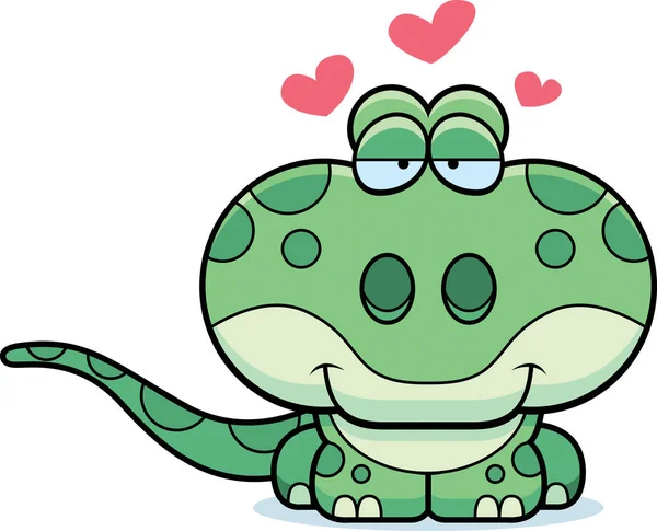 Kreslený Gecko láska — Stockový vektor