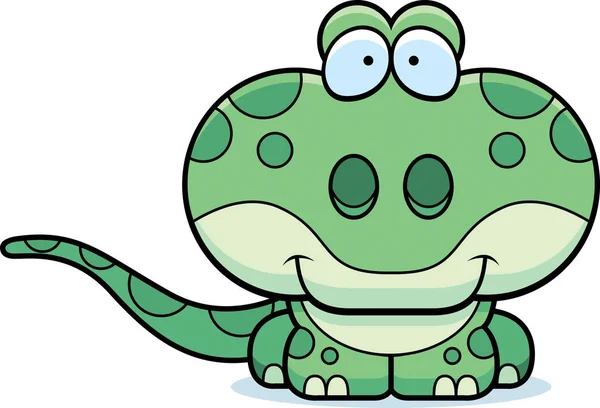 Rajzfilm Gecko mosolyogva — Stock Vector