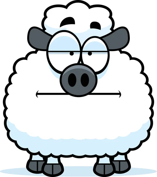 Petit agneau ennuyé — Image vectorielle