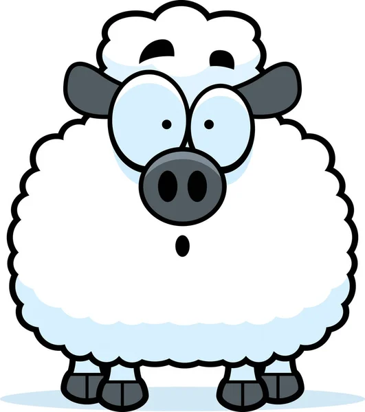 Surprised Little Lamb — Stock Vector