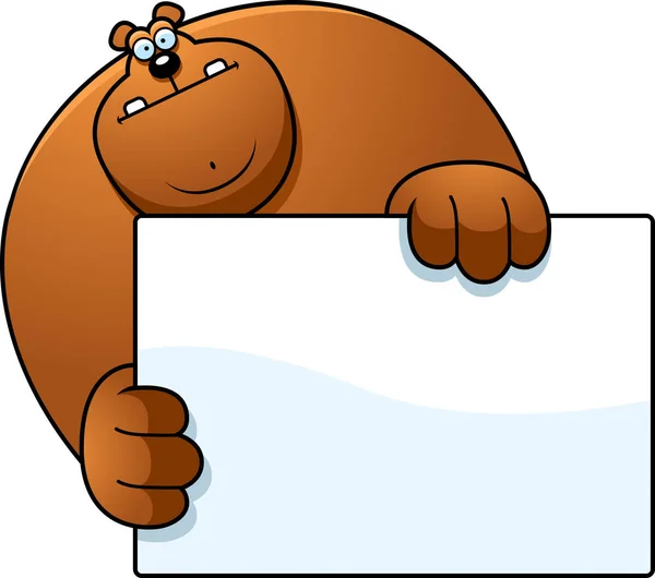 Ursul de desene animate ascunde — Vector de stoc