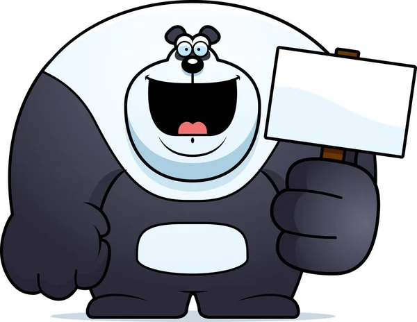 卡通熊猫标志 — 图库矢量图片