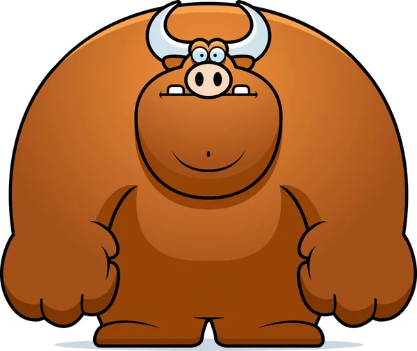 Cartoon Bull ständiga — Stock vektor