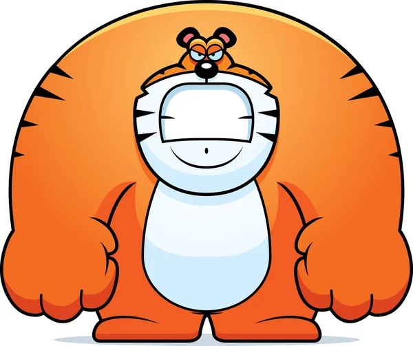 Сердитий мультфільм тигр — стоковий вектор