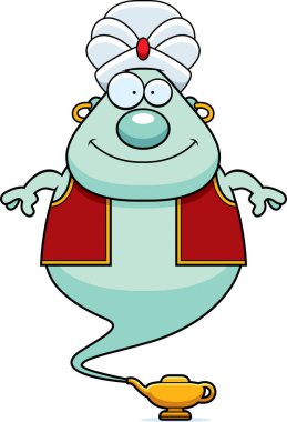 Gülümseyen karikatür cin