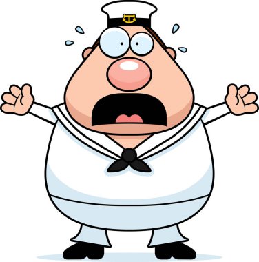 Korkmuş karikatür denizci