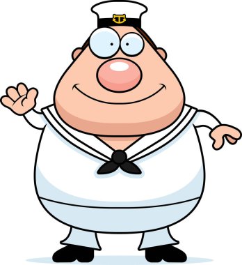 Çizgi film denizci sallayarak