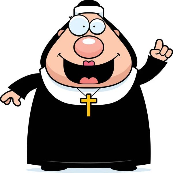 Cartoon Nun Idea — Vector de stoc