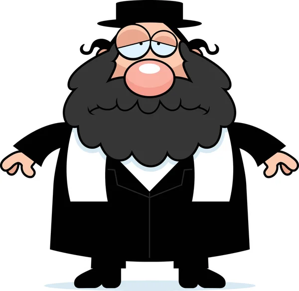 Smutná karikatura rabín — Stockový vektor