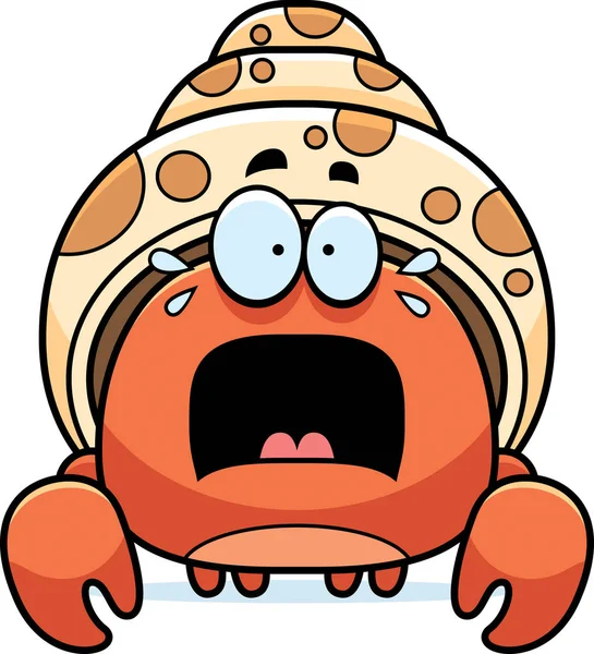 Crabe ermite effrayé — Image vectorielle