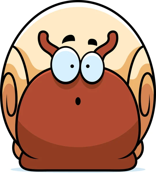 Pequeño caracol sorprendido — Vector de stock