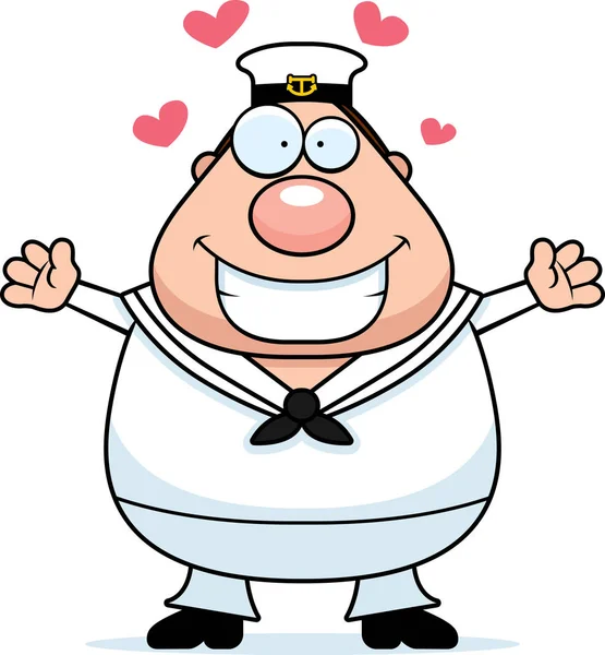 Çizgi film denizci kucaklama