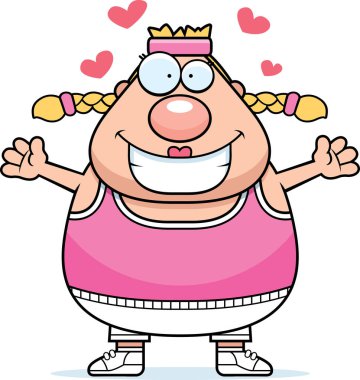 Çizgi film egzersiz kucaklama